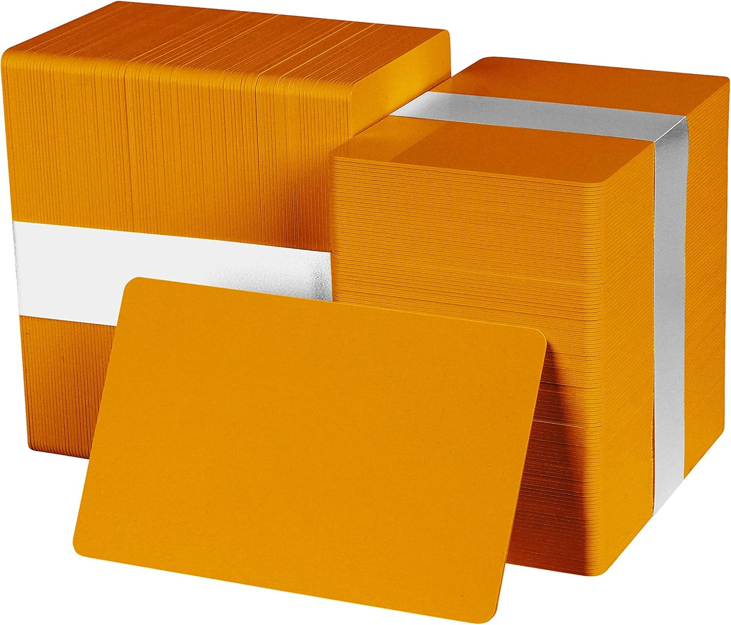 Pack of 100 Premium Yellow Gold CR80 PVC Cards | 30 mil by easyIDea
