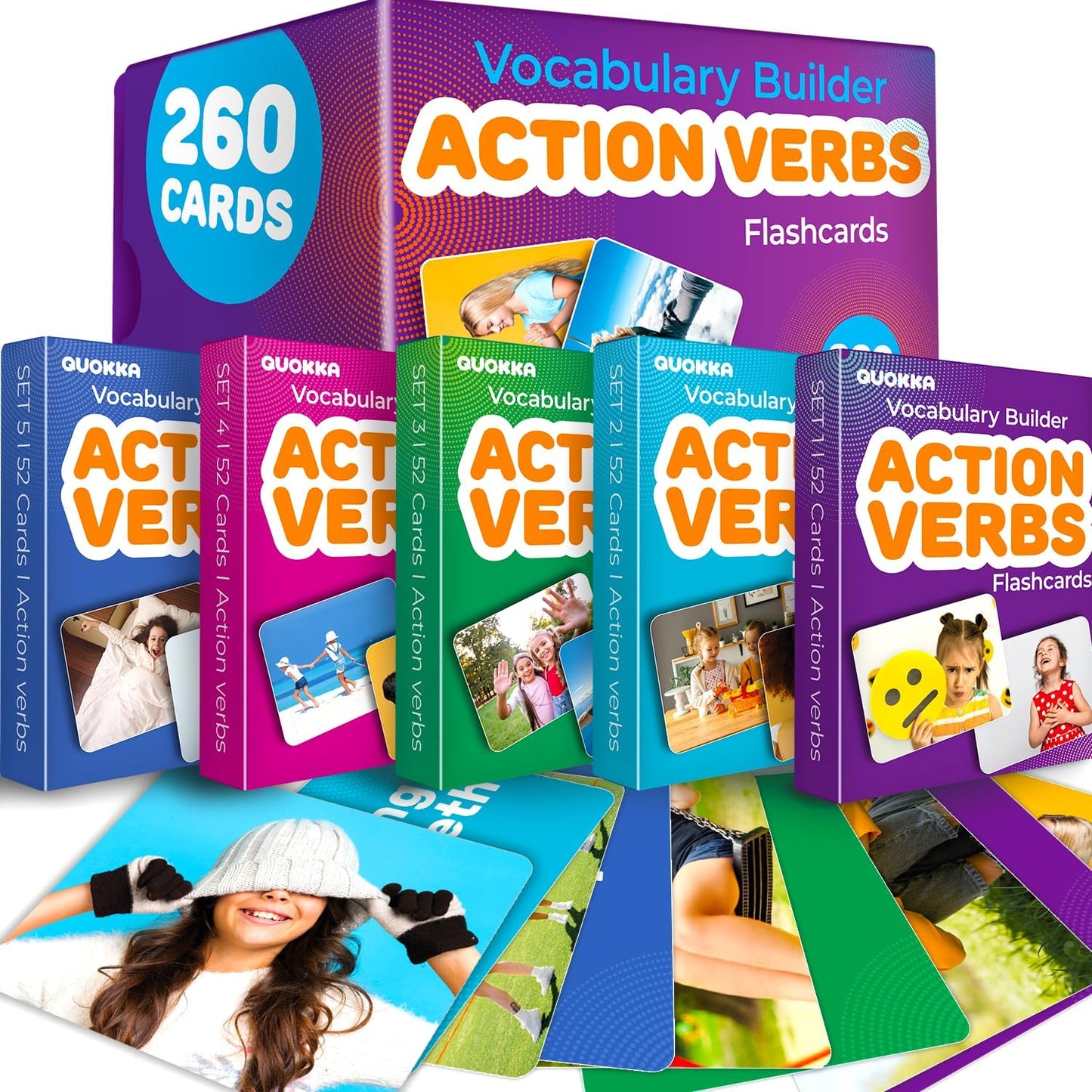 QUOKKA 104 Noun Flash Cards Set – Kids and Adults Vocabulary Builder for ABA Therapy, Early Childhood Education, and ESL Teaching – Picture Cards for Speech Therapy and Vocabulary Building Activities
