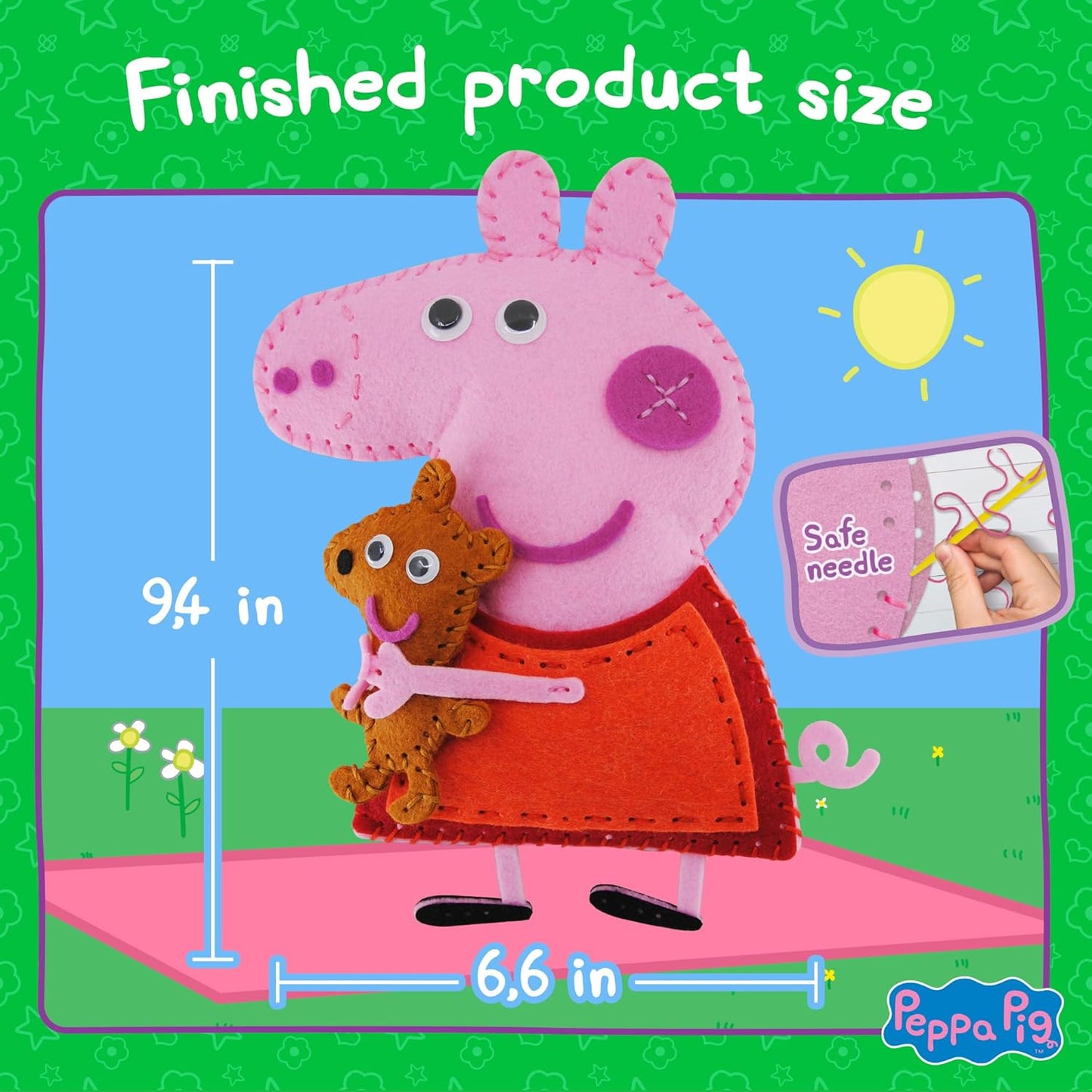 Peppa Pig Toddler Busy Board – Montessori toys for 1 2 3 4 Year Old, Educational Activity Sensory Board for Preschool Learning Fine Motor Skills, Gift Toys for Boys Girls, Airplane Car Travel Toy