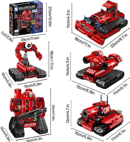STEM Toys Robot Kit, App & Remote Control Excavator for Boys, Robotics for Kids Ages 12-16, Educational RC Bulldozer Toy, STEM Kits for Kids Age 12-14, Construction Robot Gift