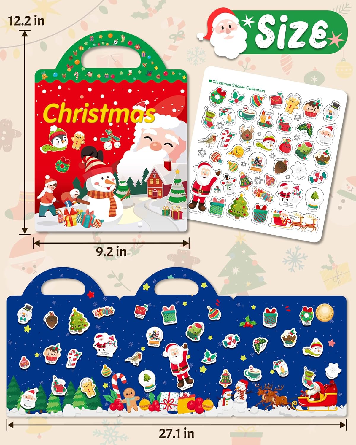 Benresive Reusable Sticker Books for Toddlers, Fun Travel Stickers for Kids, Toddler Sticker Book, Crafts Activities for Toddlers, 3 and Up Birthady Gifts - Vehicle