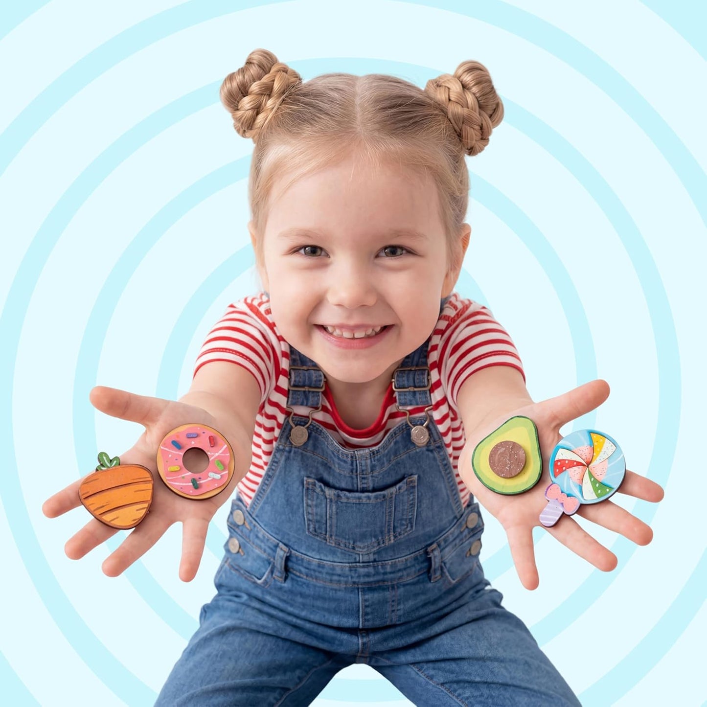 JOYIN 12 Wooden Magnet Creativity Arts & Crafts Painting Kit for Kids, Decorate Your Own Painting Gift for Halloween Crafts, Birthday Parties and Family Crafts, Party Favors for Boys Girls