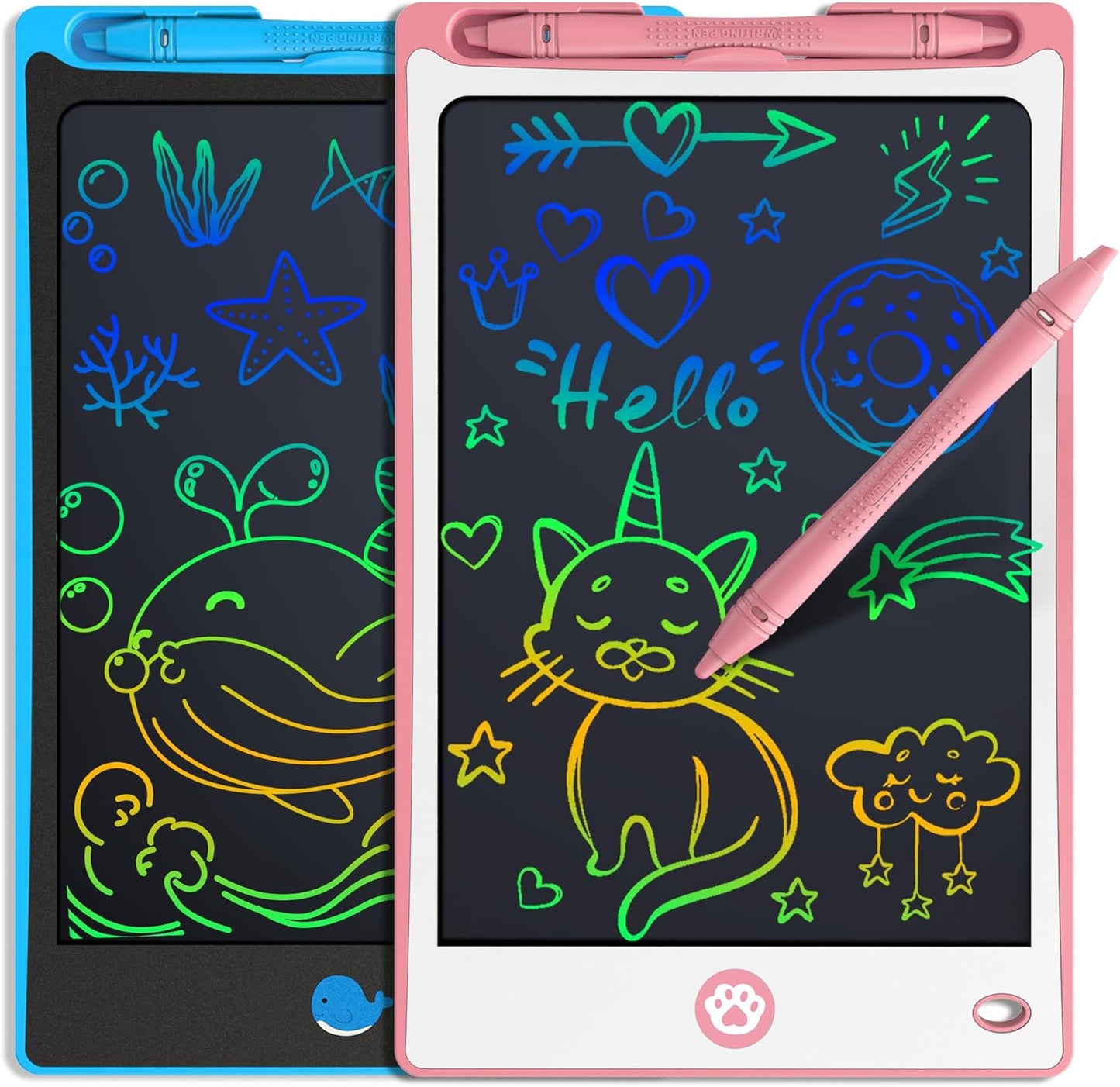Hockvill LCD Writing Tablet for Kids 16 Inch, Toys for Girls Boys Drawing Pad for 3 4 5 6 7 Year Old Kids Toys, Christmas Birthday Gift for Kids, Toddler Doodle Board Travel Essentials - Pink