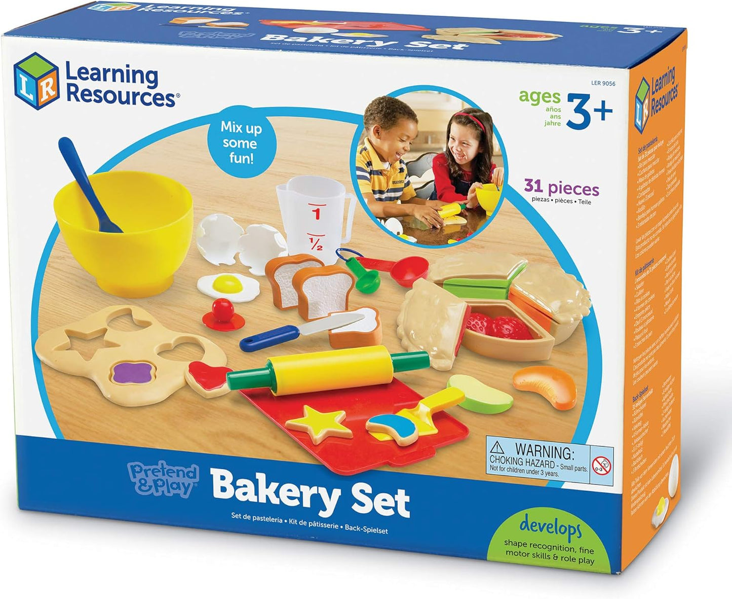 Learning Resources Pretend & Play Bakery Set - 31 Pieces, Ages 3+, Toddlers Bakery Toys, Preschool Food Kitchen for Kids, Gifts for Boys and Girls