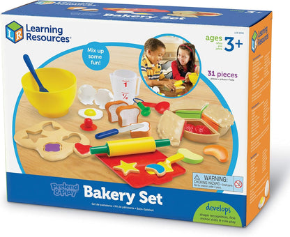 Learning Resources Pretend & Play Bakery Set - 31 Pieces, Ages 3+, Toddlers Bakery Toys, Preschool Food Kitchen for Kids, Gifts for Boys and Girls