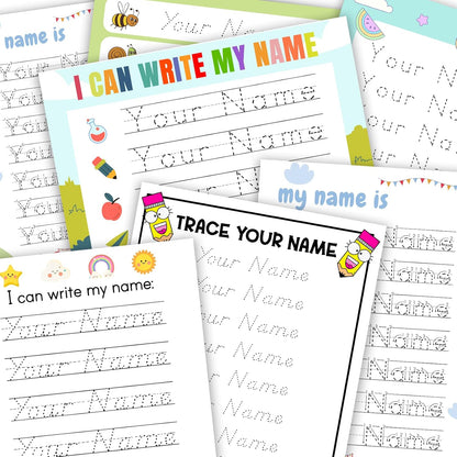 Personalized Name Writing Practice Cusotm Reusable Acrylic Name Tracing Board A4 Size Handwriting Practice for Preschool