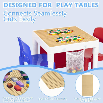 10"x10" Pack of 6 Classic Building Baseplates,Building Toy Base Boards to Build On, Brick Toy Builders Mat Compatiable with All Major Brands and Activity Table-Base plate for DIY Play (Gray)
