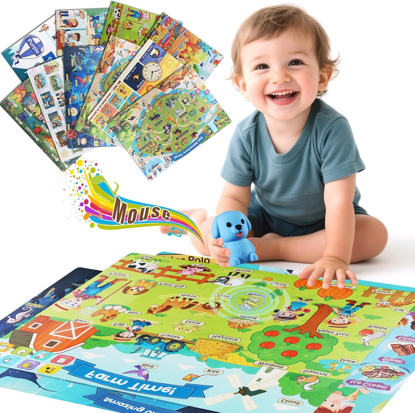 Phonics Flash Cards with Talking Pen for Homeschool Essentials -Hooked on Phonics Games for Kids Ages 4-8 Kindergarten Preschool Learning Activities, Interactive Dinosaur Learn to Read from 21 Stages