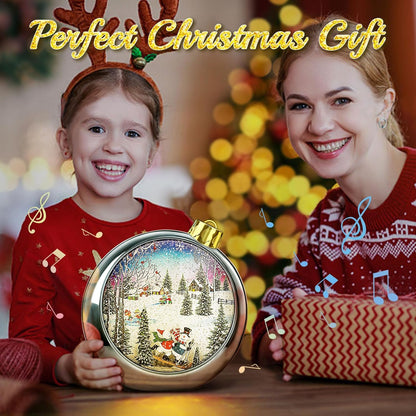 Large Christmas Santa Snow Globe Light up Lantern with 8 Songs, 8.7" Red Big Christmas Snow Globes for Kids Adults, 6H Timer & Dual Power, Snowglobes Christmas Decorations Indoor, Gifts for Women Men