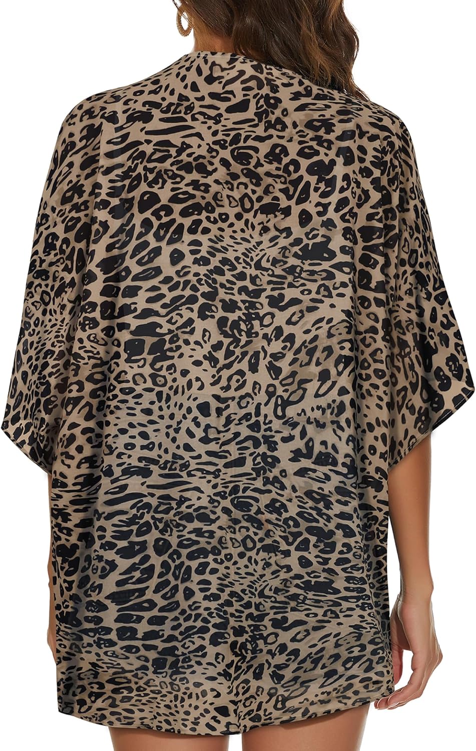 Womens Kimono Cardigans Beach Cover ups Swimwear Puff Sleeve Loose Casual Summer Tops 2026