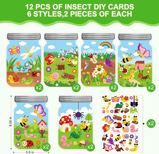 Hedeey 36 Packs Spring Butterflies Craft Kits for Kids,Make Your Own Butterfly Paper Craft Set, Spring DIY Art Craft Kits for School Home Game Activities (Butterfly 36)