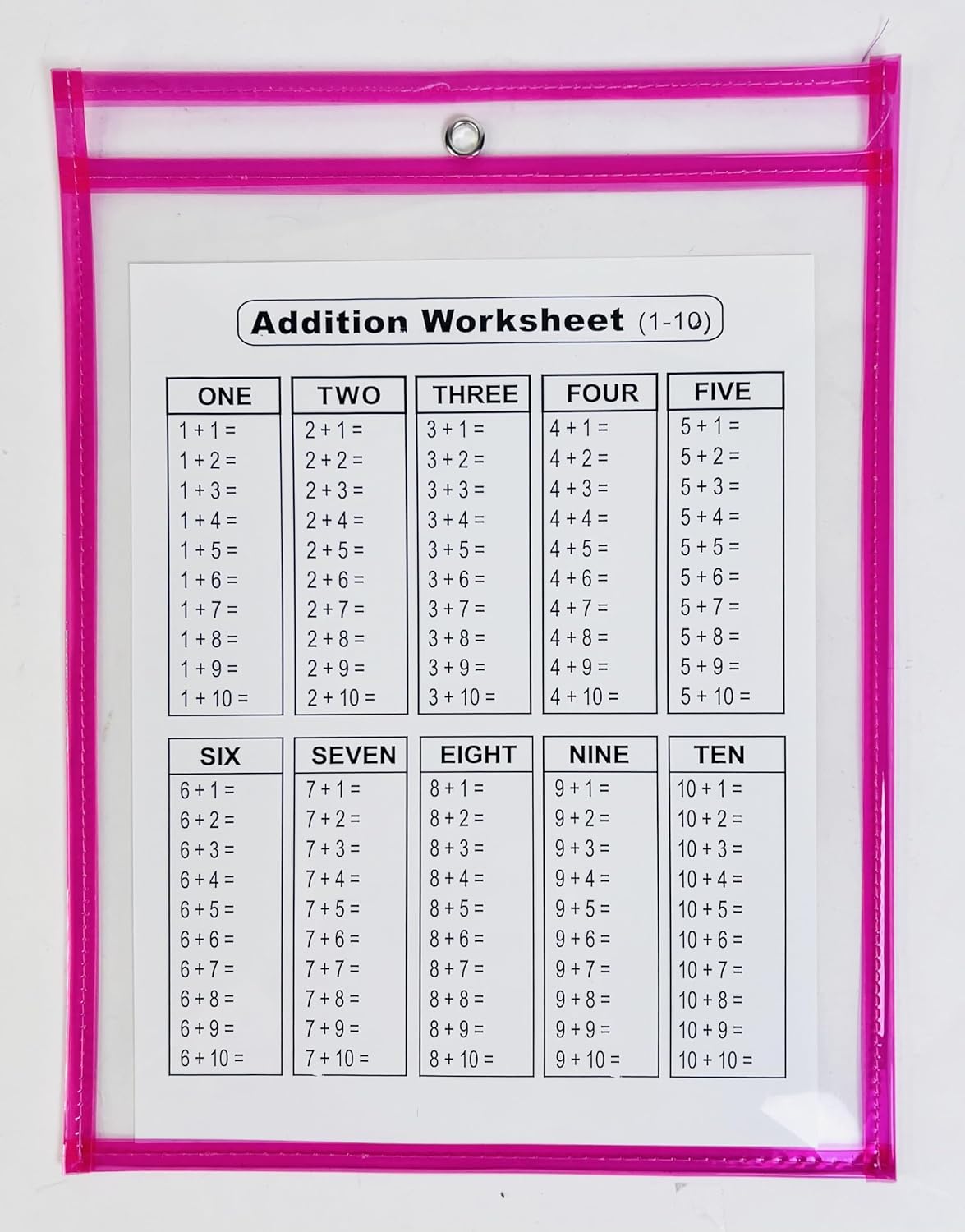 Regent products Corp Set of 3 Reusable Home School Dry Erase Learning Pockets for Kindergarten Learn to Draw Alphabet, Numbers, Shapes, and Tell Time with 6 Learning Templetes Included, large