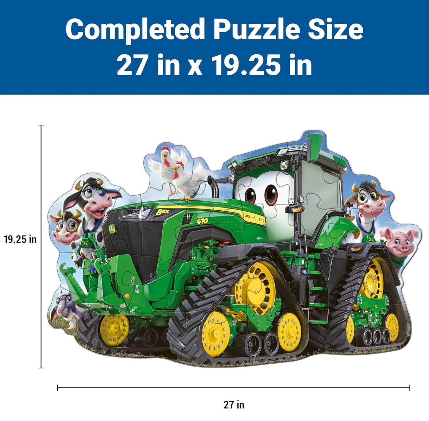 Ravensburger John Deere Tractor Floor Puzzle - Engaging 24-Piece Jigsaw for Kids | Durable, Easy-Fit Pieces | Fun Learning Tool | Sustainable Forestry Practices | Perfect for Ages 2-4