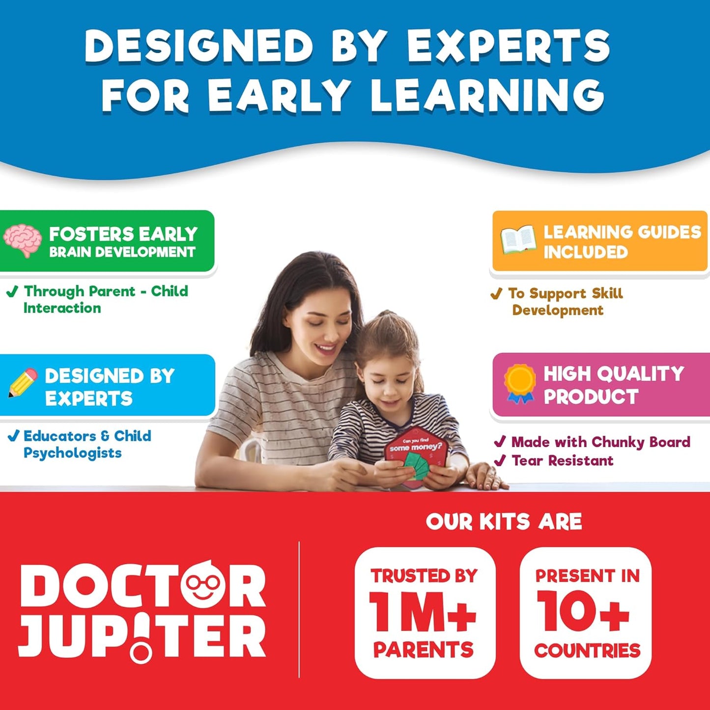 Doctor Jupiter My First Montessori Busy Book for Toddlers 1+ Year Olds | Preschool Learning Activities - Educational Travel Toys | Birthday Gift for Girls Ages 1,2,3