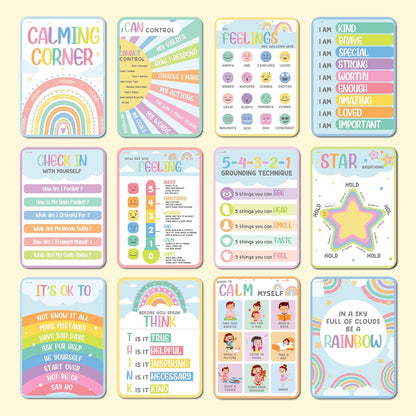 jackinthebox 12 Science Posters for Classroom - 12 x 17 inches Laminated, Middle School Science Posters, Posters for High School, Science Classroom Decor, Science Bulletin Board Sets for Kids.