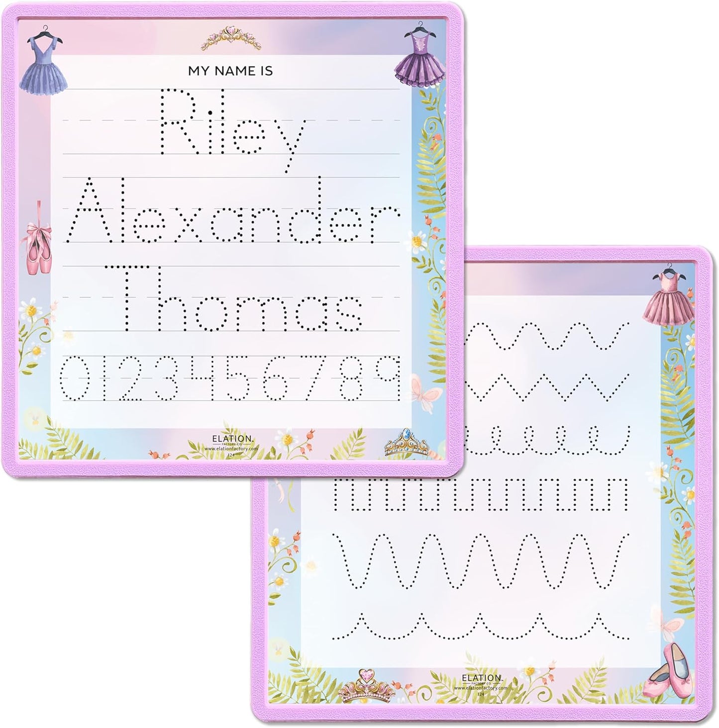 Kid's Name Tracing Board | Dry Erase Letter Tracing | Reusable Writing Practice Board | Personalized | Ballet Theme
