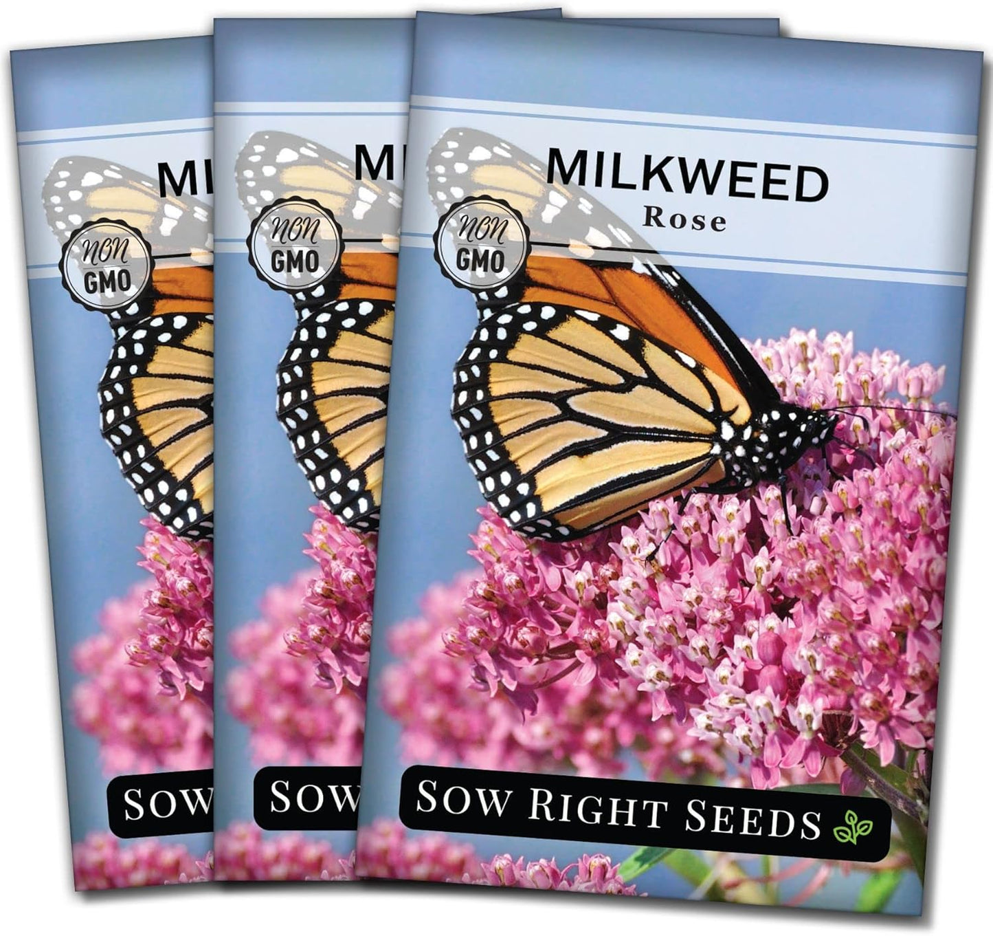 Sow Right Seeds - Rose Milkweed Seeds for Planting - Attract Monarch Butterflies to Your Garden - Non-GMO Heirloom Seeds, Instructions to Grow - Perennial Plant for Pollinators - Swamp Variety (4)
