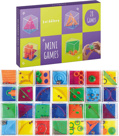 THE TWIDDLERS 12 Pack Brain Teaser Puzzle Cubes, Kids Party Favors - Assorted Difficulty Levels, Christmas Goodie Bag Fillers, Birthday Party Toys, Educational Classroom Prizes, Gifts for Boys Girls