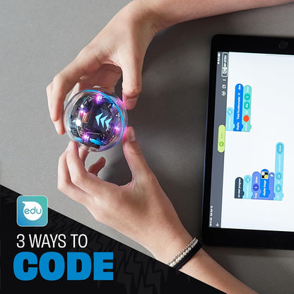 Sphero Bolt+: Coding Robot – Program with Draw, Blocks, Python & Javascript – Animated LCD Screen – Ages 8+ – Durable, Qi Charging, Waterproof