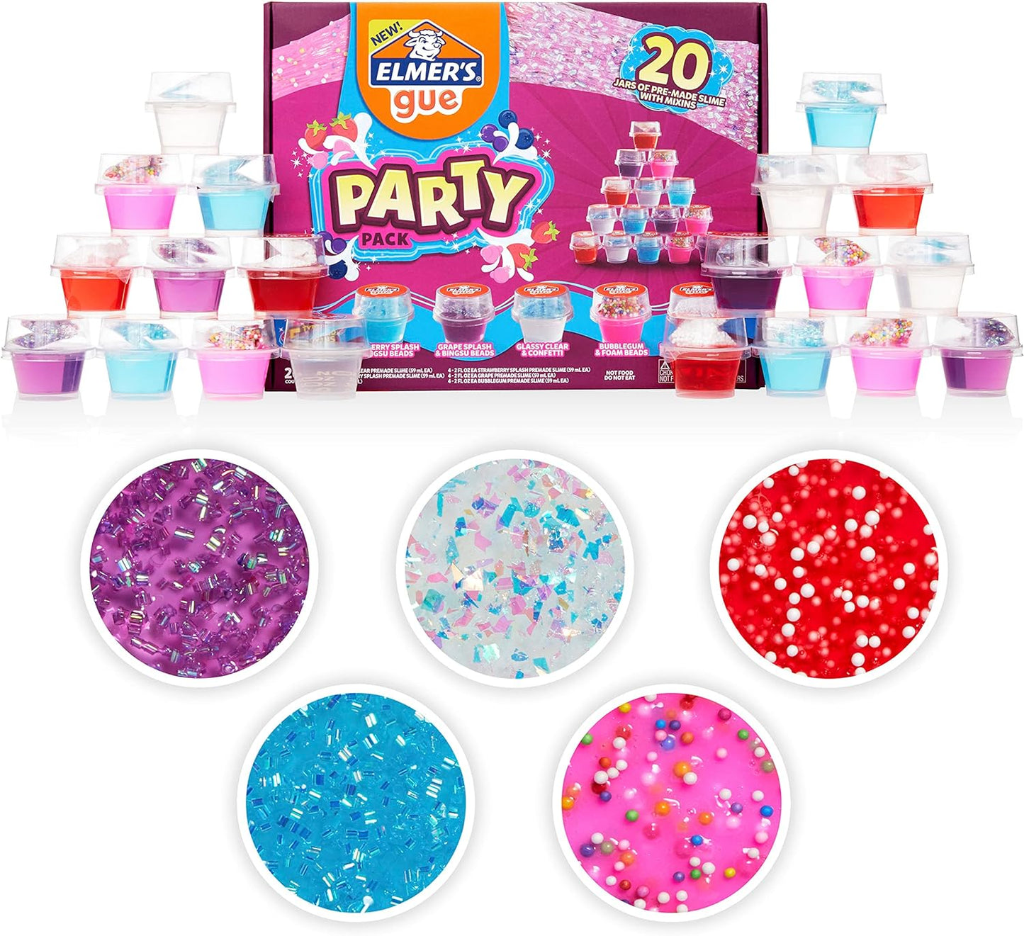 Elmer's Color Wheel Slime Kit, Includes Premade Slime, Clay Color Pigments, Scents, Sheet Labels, 24 Piece Kit - Arts & Crafts, Kids DIY Fun, Summer Activity