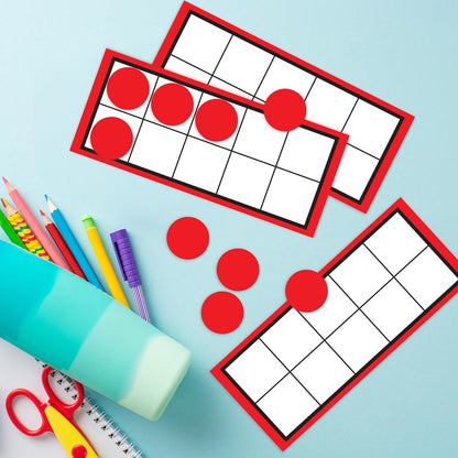 Carson Dellosa 484-Piece Ten Frames and Counters Math Manipulatives, Math Classroom Cutouts, Math Classroom Decorations, Teaching Supplies for Hands-On Learning