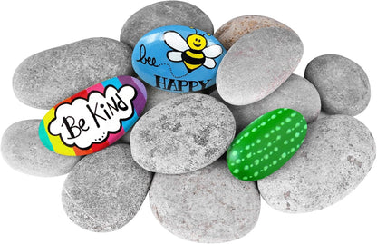 River Rocks for Painting 45 Pcs Large 2-3 Inch Flat Smooth Painting Stones Craft Rock to Paint for Kids Crafts Painting Bulk
