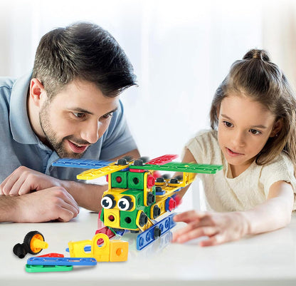 PicassoTiles 152pc STEM Construction Toy Building Set for Kids Ages 3+ Includes Power Drill, Ratchet, Idea Book, Storage Box Educational Engineering Science Kit & Sensory Toys for Boys & Girls PTN152