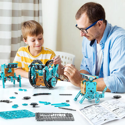 STEM Toys for Ages 8-13, Solar Powered Kits Toys Robotics for Kids Ages 8-12, Educational Building Science Experiment Kit, Boys Gifts for Kids 8 9 10 11 12 13 Years Learning Projects (Blue)