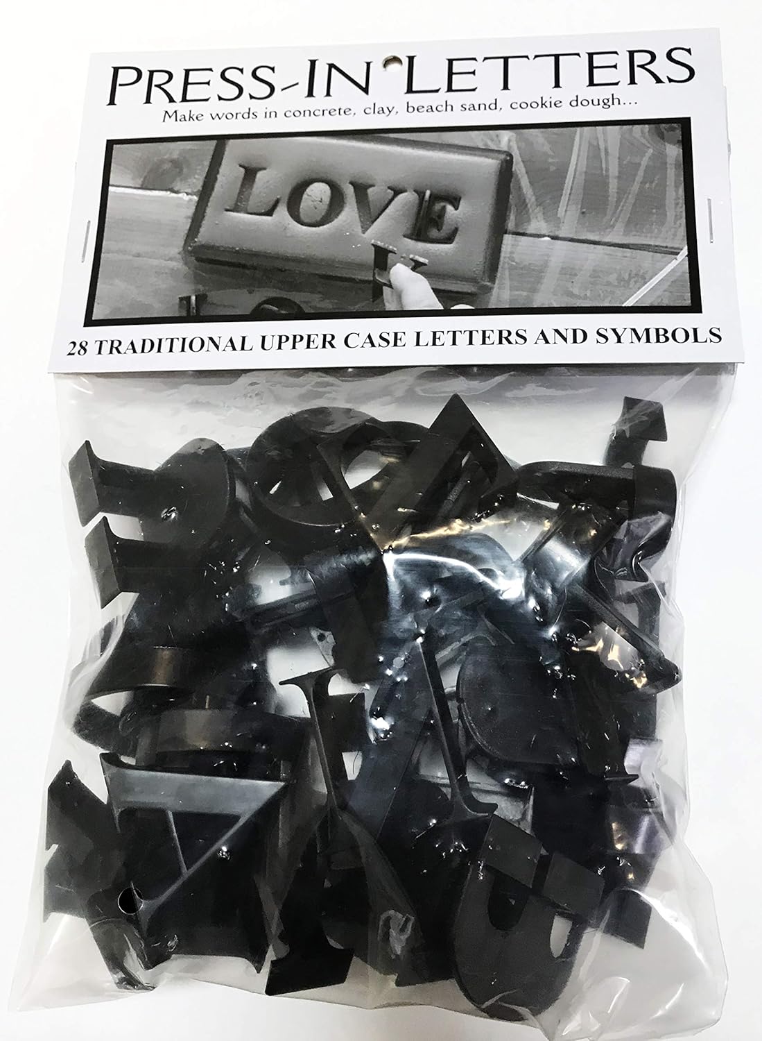 Magnetic Poetry Press in Letters Stone Concrete Stamps - Uppercase Traditional Typeface
