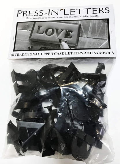 Magnetic Poetry Press in Letters Stone Concrete Stamps - Uppercase Traditional Typeface