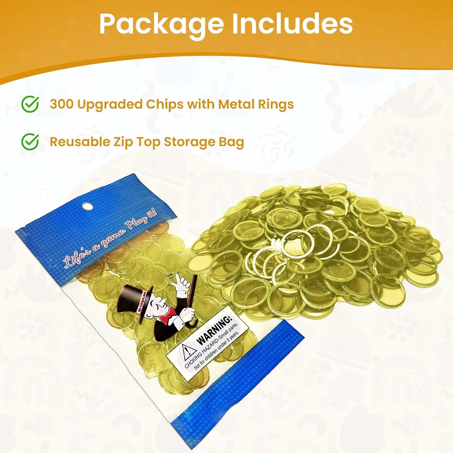 MR CHIPS Magnetic Bingo Chips with Metal Ring 3/4 Inch 300 Upgraded Pieces Red Transparent - Available in 7 Colors A Reusable Storage Bag