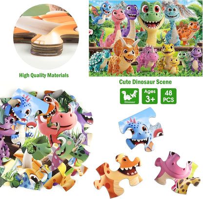 Jumbo Floor Puzzle for Kids,48 Pieces Farm Animals Puzzles for Toddlers 3-5,Large Barn Jigsaw Puzzles,Preschool Educational Animal Toys,Easter Gift for Boys & Girls Ages 4-8