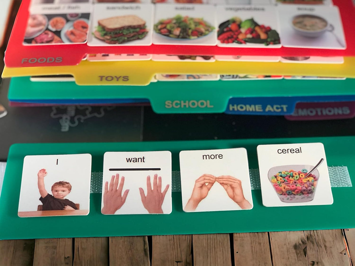 Smile4autism Large 2.5x10 ¼” Tools Perfect to Keep Your Loose Visual Picture Cards Organized. Autism, ABA, ADHD, Language & Apraxia Aspergers