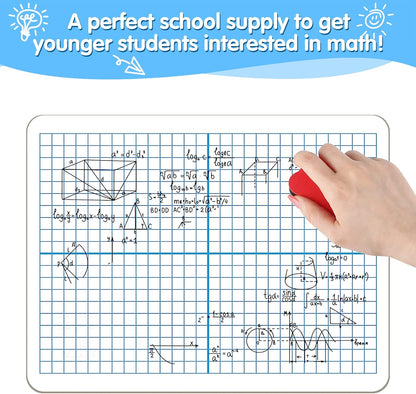 Multiplication Chart Whiteboard - Double-Sided Times Table, 9" x 12" Dry Erase Board, Math Manipulatives White Board for Kids Students, Classroom and Home Learning
