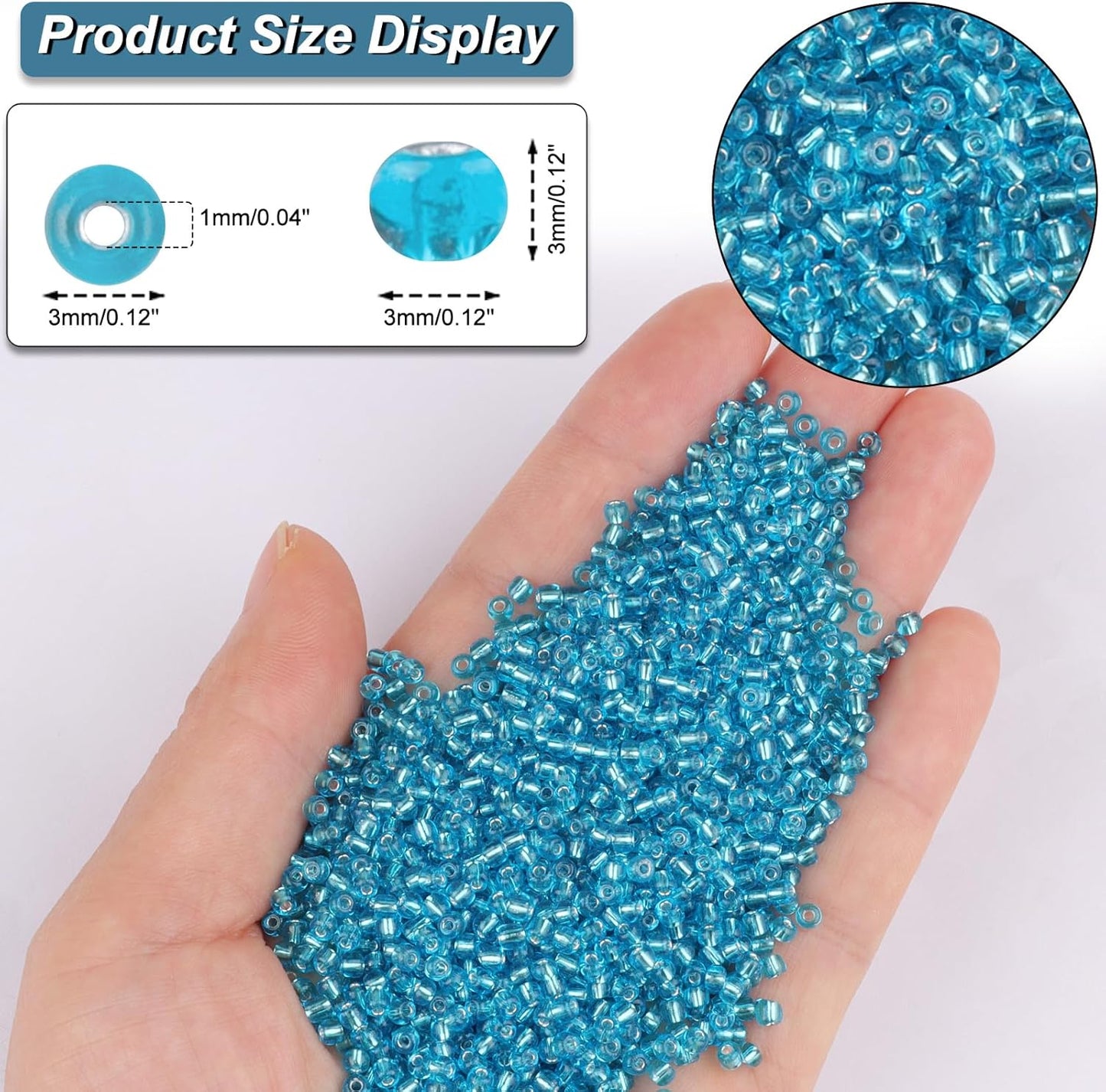 10100 Pcs Size 11/0 Glass Seed Beads, 2 mm Dark Green Small Mini Spacer Loose Pony Beads for Jewelry Making and DIY Crafts - Colors B