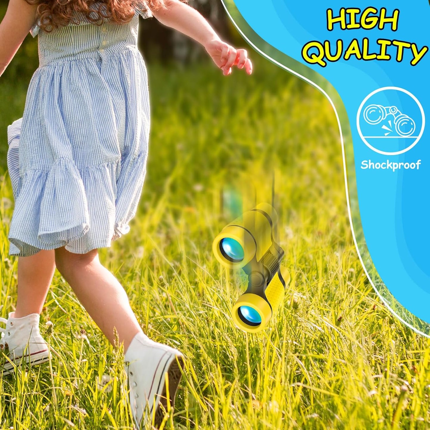 ESSENSON Binoculars for Kids Toys Gifts for Age 3-12 Years Old Boys Girls Kids Telescope Outdoor Toys for Sports and Outside Play, Bird Watching, Birthday Presents
