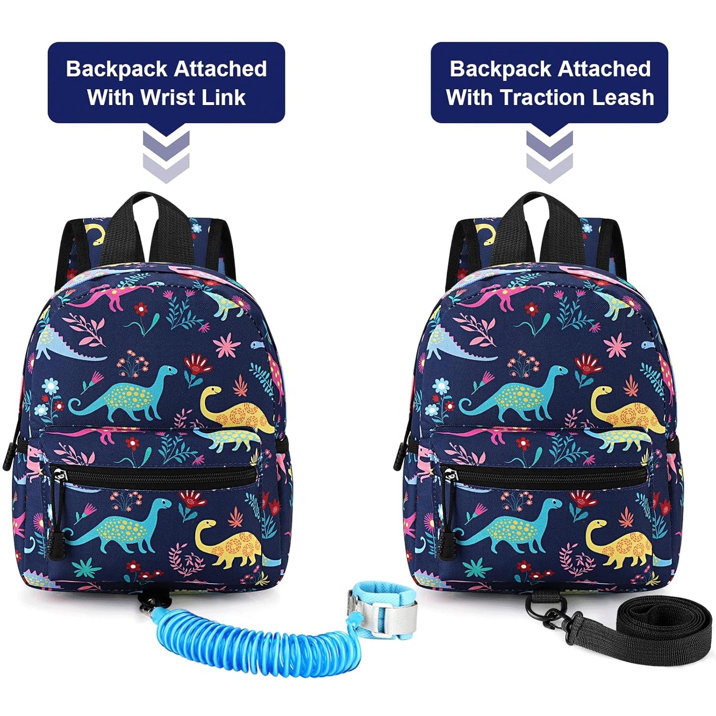 Accmor Toddler Backpack Leash, Mini Child Backpack with Anti Lost Wrist Link, Cute Kids Backpack Leash Walking Harness for Outdoor Travel, Small Excavator Backpack Tether for Baby Boys Girls Ages 1-3
