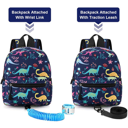 Accmor Toddler Backpack Leash, Mini Child Backpack with Anti Lost Wrist Link, Cute Kids Backpack Leash Walking Harness for Outdoor Travel, Small Excavator Backpack Tether for Baby Boys Girls Ages 1-3