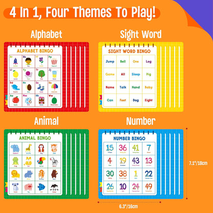 SpriteGru Multiplication & Division Bingo Game, 480 Math Problems, 2 Educational Math Board Game for Kindergarten and Preschool Kids 4-8, Perfect for Classroom & At Home (Up to 25 Players)