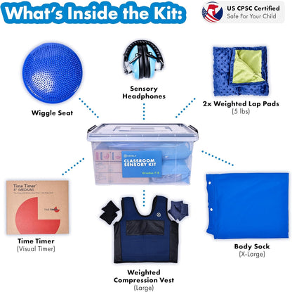 Harkla Classroom Sensory Kit for Kids - Ages 11 to 14 (Grade 7 to 8)