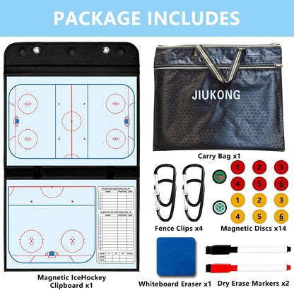 Magnetic Baseball Lineup Board for Dugout, 60 Magnets Coaching Clipboard with Dry Erase & Waterproof Bag – Dugout Organizer for Youth Baseball & Softball Coaches