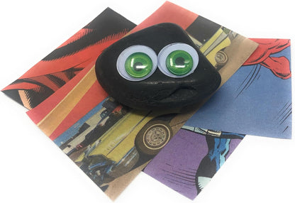 Rock Pet Adoption Kit Funny Novelty Gag Gift (Green Eyes)