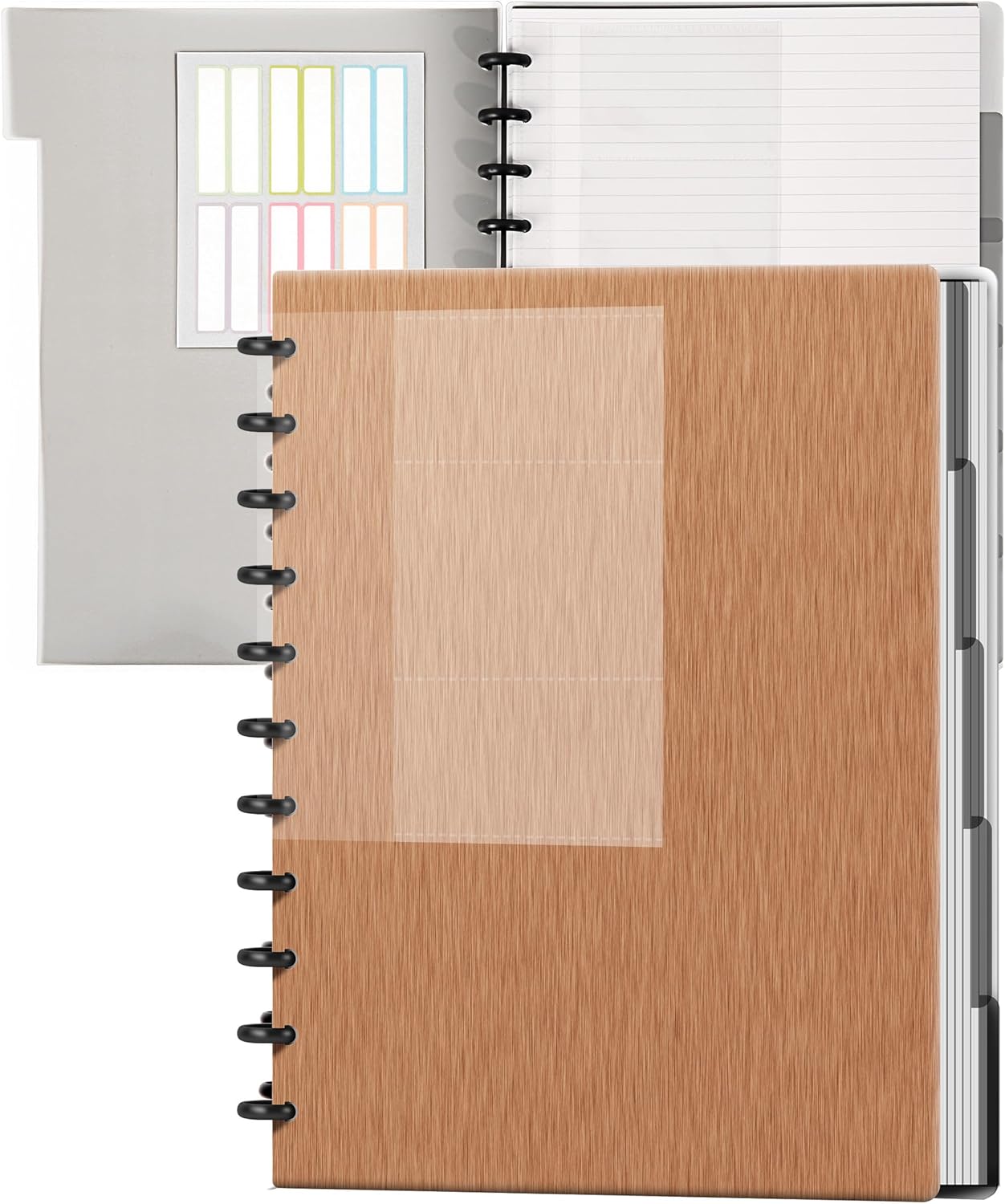 Discbound Notebook Refills for 11 Discs Notebooks 8.6 in x 12 in Letter Size 120 Sheets Multi-Subject Project Lined Pages Customizable Removable Pages(100 GSM) Heavyweight Planing Paper