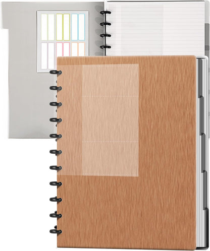 Discbound Notebook Refills for 11 Discs Notebooks 8.6 in x 12 in Letter Size 120 Sheets Multi-Subject Project Lined Pages Customizable Removable Pages(100 GSM) Heavyweight Planing Paper