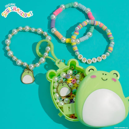 Original Squishmallows Archie The Axolotl Bracelet Kit, Friendship Bracelet Kit, Charm Bracelet Making Kit, Gifts for Girls, Squishmallows for Boys, Craft Kits