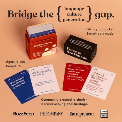 Parents Are Human, Relationship Cards, Get to Know Each Other Better, Parents, Families, Teens & Kids Relationship Building, Light & Deep Questions, 70 Questions & Activity Cards, English