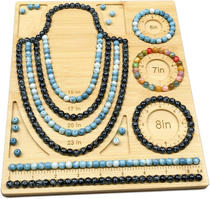 Petoysoso Bead Boards for Jewelry Making, Bamboo Beading Board for Bracelet & Necklace, Jewelry Making Supplies,Bead Tray Supplies