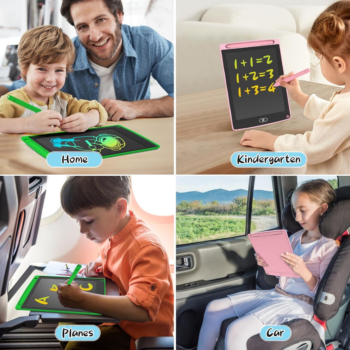 3 Pack LCD Writing Tablet, Colorful Toddler Drawing Tablet Doodle Board for Kids, Erasable Reusable Electronic Drawing Pad, LEYAOYAO Educational and Learning Toy for 3-6 Years Old Boy and Girl