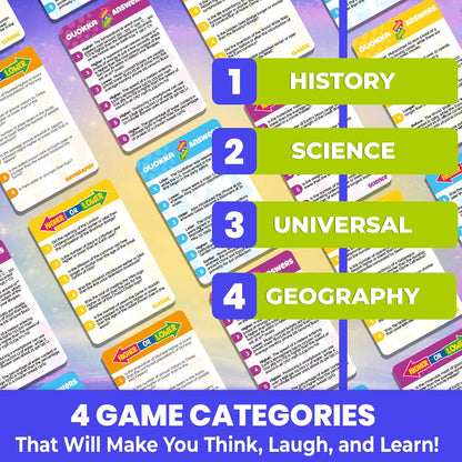 QUOKKA Trivia Board Games for Kids and Adults – Family Board Games for Family Game Night – Higher or Lower Trivia Cards for Kids 8-12 – Guess Fun Questions – Educational Card Game for Families&Teens