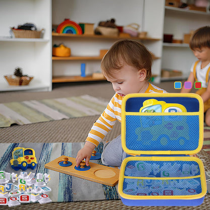 Storage Case Compatible with Leapfrog Fridge Phonics Magnetic Letter Set (Blue + Yellow)